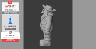 Captain Brineybeard - Cuphead - Character Figure STL