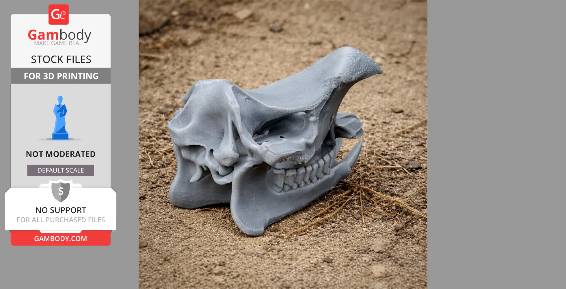 Javan Rhinoceros Skull - Skull Replica STL
