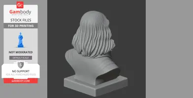 Rene Descartes Bust - Historical Warrior STL