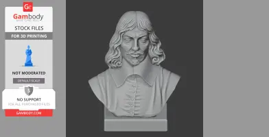 Rene Descartes Bust - Historical Warrior STL