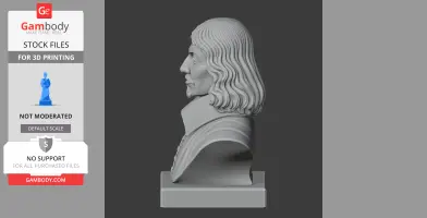 Rene Descartes Bust - Historical Warrior STL