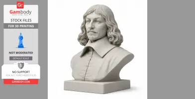 Rene Descartes Bust - Historical Warrior STL