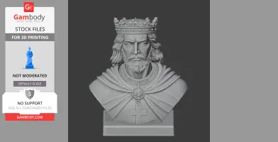 Richard the Lionheart Bust - Historical Warrior STL