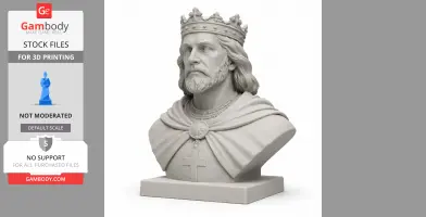 Richard the Lionheart Bust - Historical Warrior STL