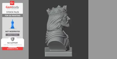 Richard the Lionheart Bust - Historical Warrior STL