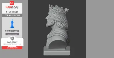 Richard the Lionheart Bust - Historical Warrior STL