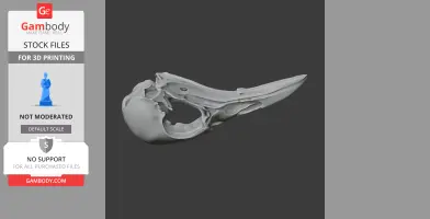 King-of-Saxony Bird-of-paradise Skull - Skull Replica STL