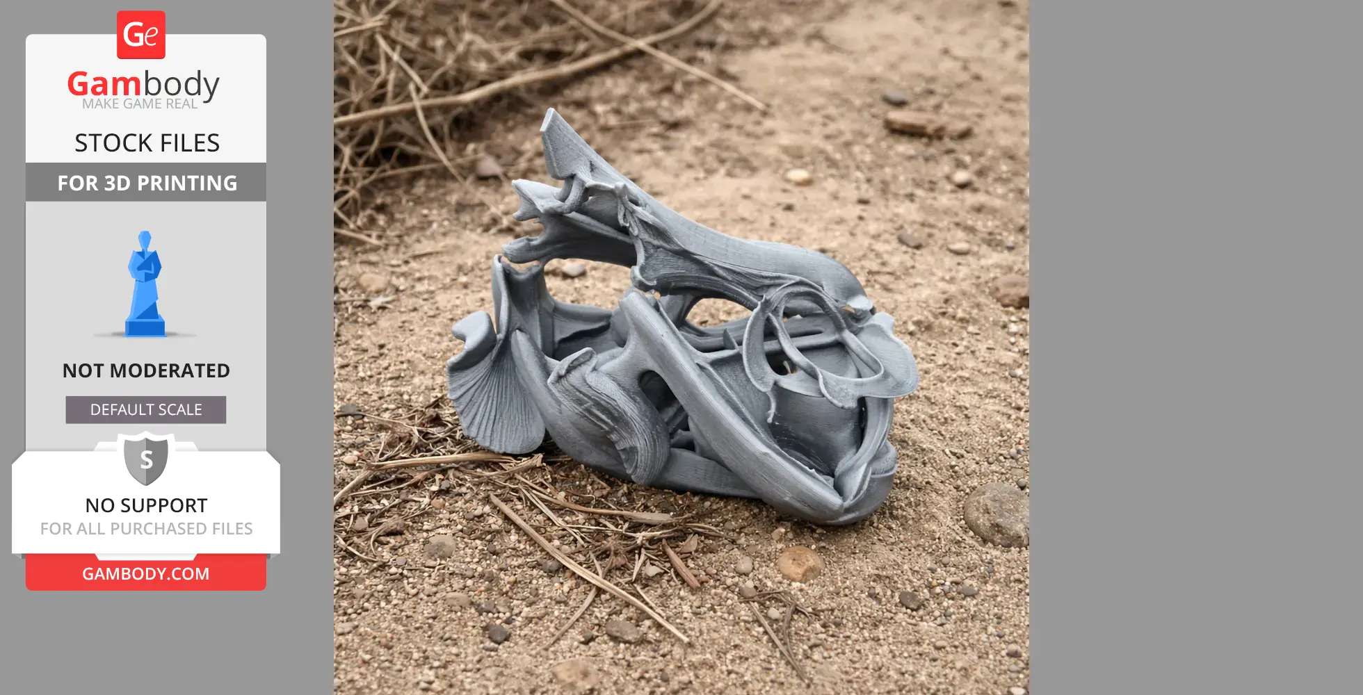 Knifefish Skull - Skull Replica STL