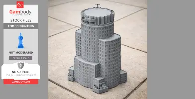 3D printed model of the U.S. Bank Tower in Los Angeles, showcasing detailed architecture.