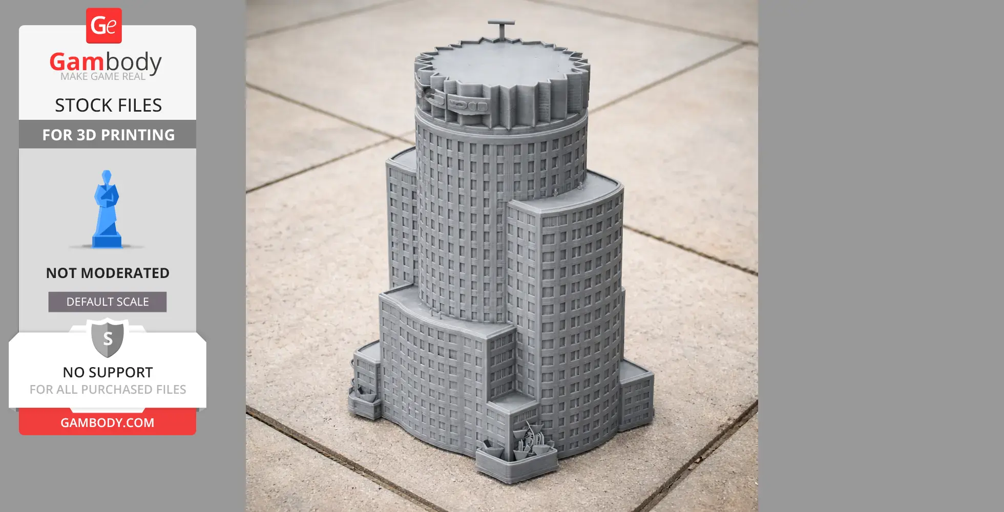 3D printed model of the U.S. Bank Tower in Los Angeles, showcasing detailed architecture.