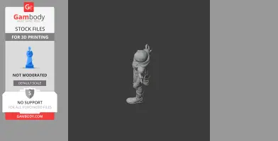3D model of a detailed character figurine from a video game, intended for 3D printing.