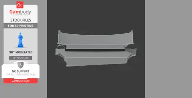 A 3D model of a traditional Korean architectural structure with curved roofs, designed for 3D printing.
