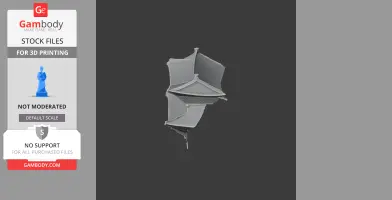 A 3D model of a traditional Korean building rooftop with intricate architectural details.