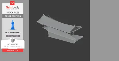 A 3D model of a traditional Korean architectural structure, ready for 3D printing.