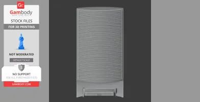 3D model of The Landmark skyscraper, featuring a curved, ribbed facade for 3D printing.