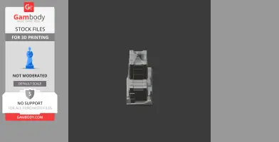 A 3D model of a modern skyscraper with geometric design elements suitable for printing.