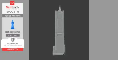 A 3D model of the Tuntex Sky Tower, vertical structure with intricate architectural details.