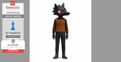 Anthropomorphic wolf character with a brown sweater and black pants, based on 'Night in the Woods.'