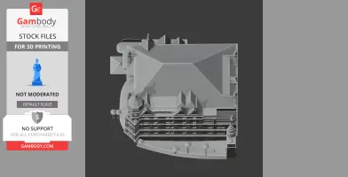 Top view of a detailed 3D model of Swidnica architecture, featuring complex roofs and towers.