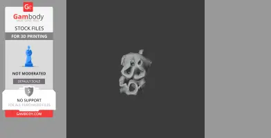 3D model of Llallawavis scagliai skull for printing, shown on a dark canvas.