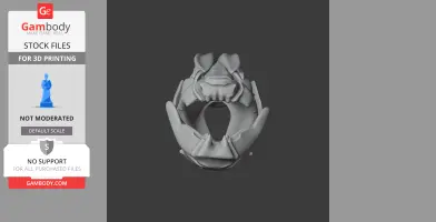 3D model of an African lungfish skull, showcasing intricate bone structures and details for printing.