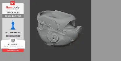 A 3D model of a Major Mitchell's cockatoo skull, ready for 3D printing.