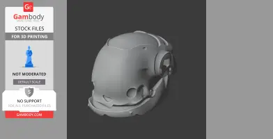 3D model of a Major Mitchell's Cockatoo skull, designed for 3D printing, displayed on a dark background.