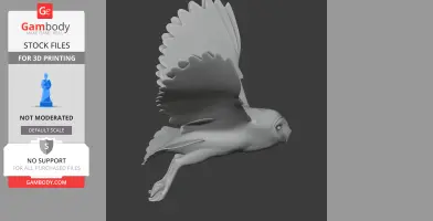 American barn owl - Prehistoric Animal STL