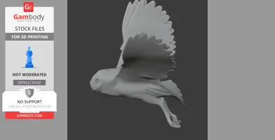 American barn owl - Prehistoric Animal STL