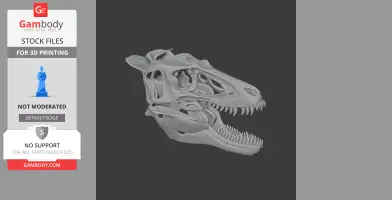 Alamotyrannus Skull - Skull Replica STL