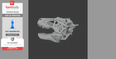 Alamotyrannus Skull - Skull Replica STL