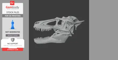 Alamotyrannus Skull - Skull Replica STL