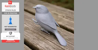 American bushtit - Prehistoric Animal STL