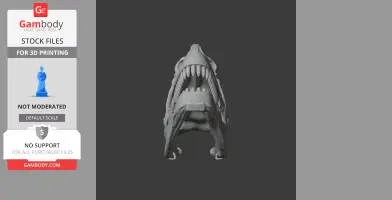 3D model of Alvarezsaurus skull with open jaws, showcasing detailed teeth structure.