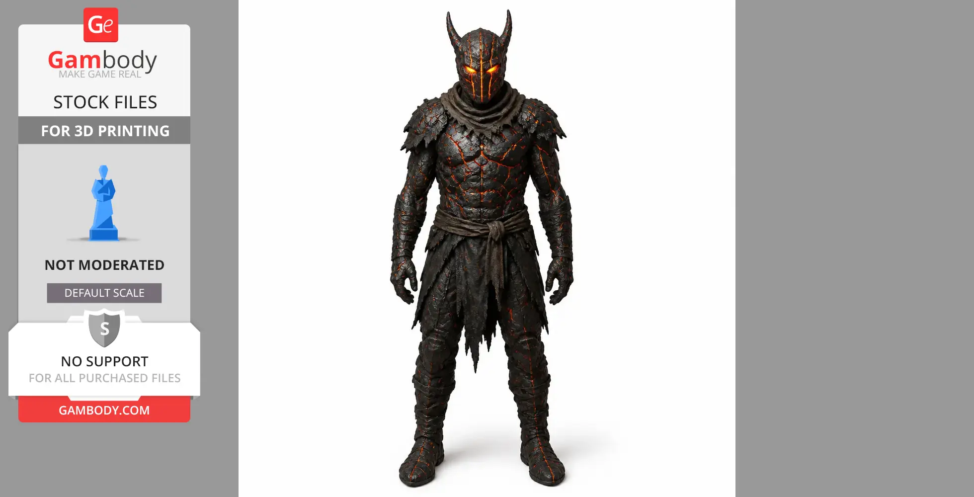 Charred Warrior - Valheim Figurine - Character Figure STL