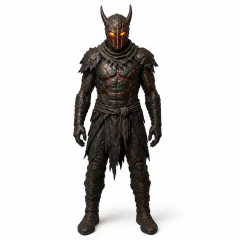 Charred Warrior - Valheim Figurine - Character Figure STL