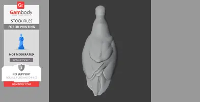 Abstract 3D model resembling a stylized bird-like figure, designed for 3D printing.