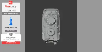 Top view of a detailed 3D tank model, showcasing hatches and turret details for 3D printing.