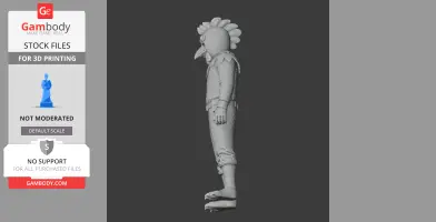 Chicken - Rust Figurine - Character Figure STL