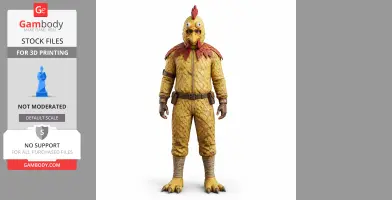Chicken - Rust Figurine - Character Figure STL