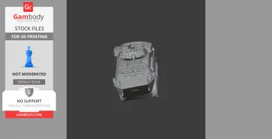 3D model of a detailed Al-Fahd tank, gray, suitable for 3D printing.