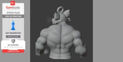 Tom Cat Hulk Ring Figure - Mashup Figure STL