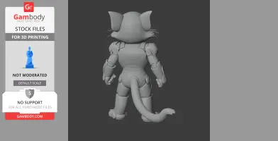 Tom Cat Iron Man Ring Figure - Mashup Figure STL