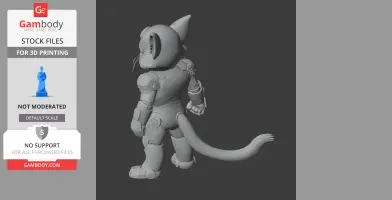 Tom Cat Iron Man Ring Figure - Mashup Figure STL