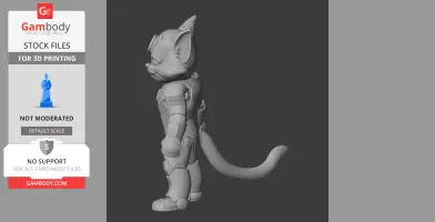 Tom Cat Iron Man Ring Figure - Mashup Figure STL