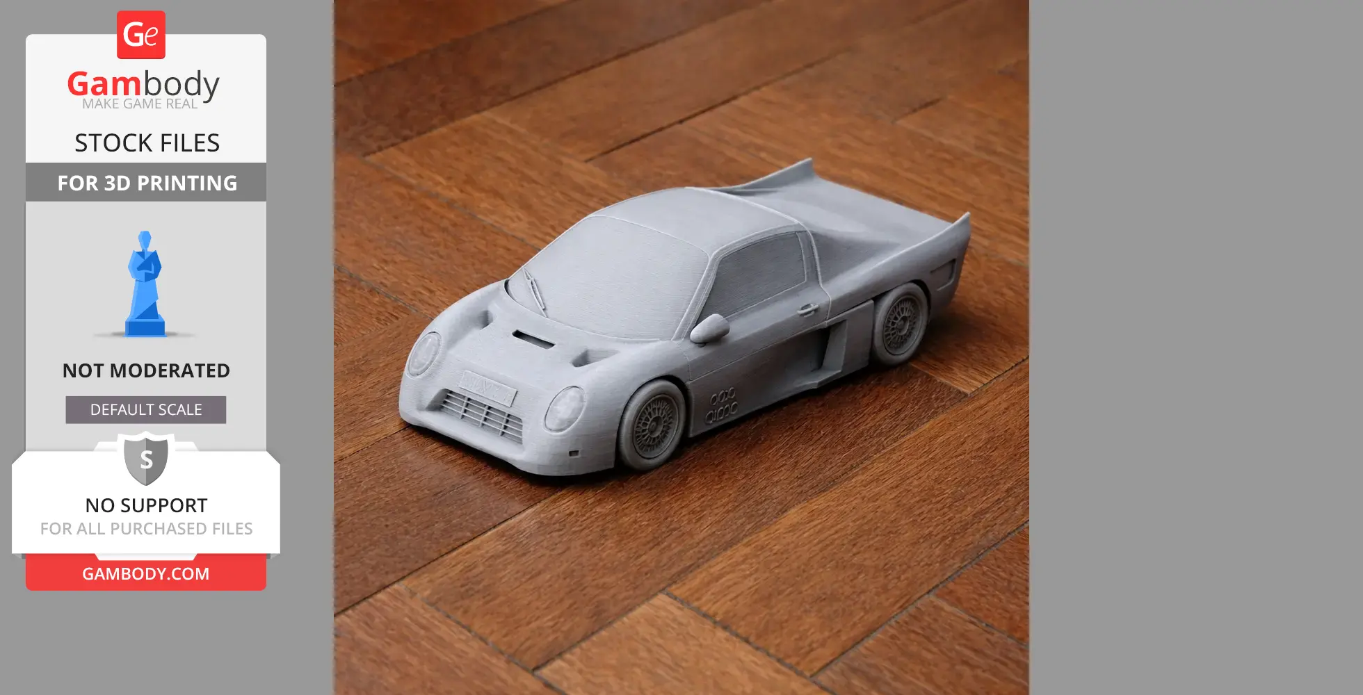 Audi Sport Quattro RS 002 - Scale Vehicle STL