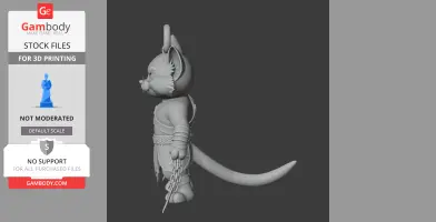 Tom Cat Kratos Ring Figure - Mashup Figure STL