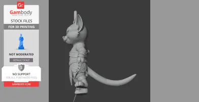 Tom Cat Kratos Ring Figure - Mashup Figure STL
