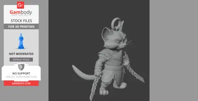Tom Cat Kratos Ring Figure - Mashup Figure STL