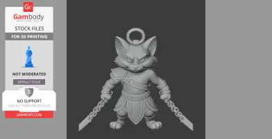 Tom Cat Kratos Ring Figure - Mashup Figure STL